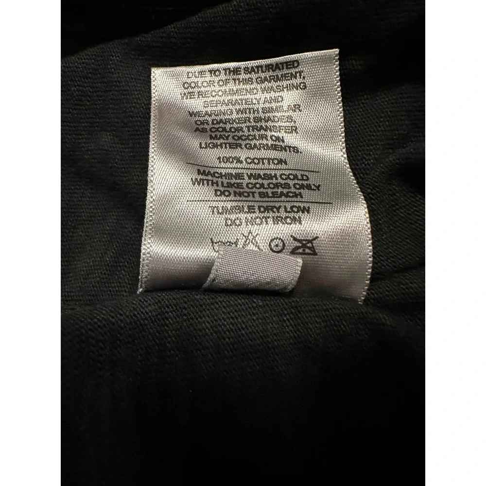 American Giant Womens Premium Slub Tiered Midi Dress Small Black Mineral Wash